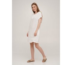 Фото Женское льняное короткое платье SoundSleep Linen Белое