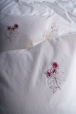 Фото Постельное белье Limasso Stonewashed Garden de Fleur Snow White Вареный Хлопок