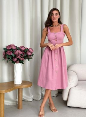 Фото Жіноча бавовняна сукня на гудзиках Прованс Попіл Троянди