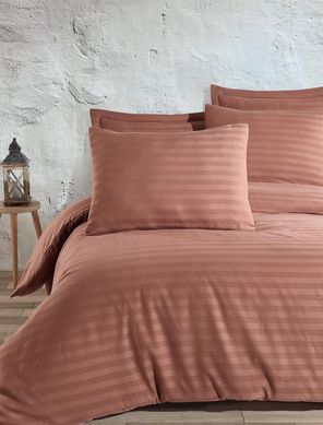 Фото Комплект постільної білизни Sateen Stripe Altinbasak Always Cinnamon 40535 40536