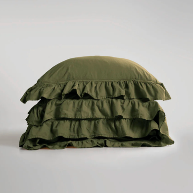 Фото Комплект постельного белья Limasso Stonewashed Exclusive Вареный Хлопок Capulet Olive
