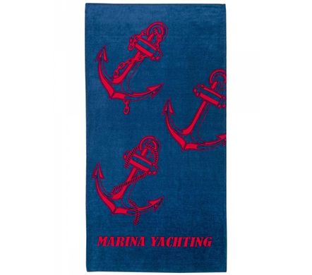 Фото Рушник пляжний Lotus Велюр 100% Бавовна Marina Yachting Синій