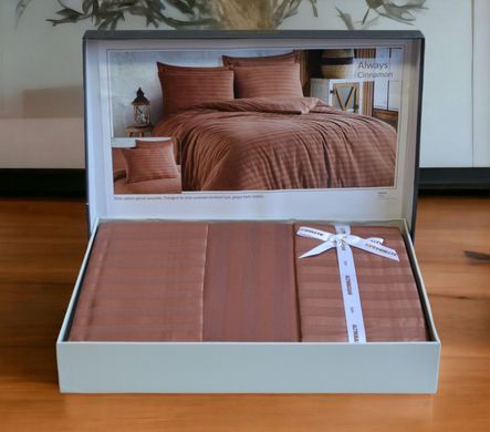 Фото Комплект постільної білизни Sateen Stripe Altinbasak Always Cinnamon 40535 40536