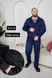 Фото №9 из 10 товара Мужская сатиновая пижама шелк на пуговицах Штани + Кофта