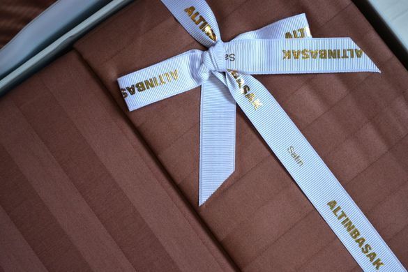 Фото Комплект постільної білизни Sateen Stripe Altinbasak Always Cinnamon 40535 40536