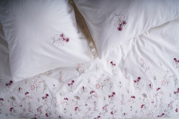 Фото Постельное белье Limasso Stonewashed Garden de Fleur Snow White Вареный Хлопок