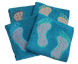 Фото №1 з 3 товару Рушник-килимок для ніг махровий 100% Бавовна 650 г Бірюзовий Ніжки