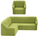 Фото №1 з 4 товару Чохол для кутового дивана + крісло без спідниці Turkey № 15 Світло-оливковий