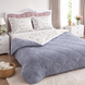 Фото №1 з 6 товару Двостороння ковдра + простирало + наволочки Velvet Home Gray HANDY MARVIC SHEEP YORGAN UYKU SETİ
