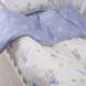 Фото №3 из 6 товара Комплект белья в детскую кроватку Viluta Сатин Твил № 690 простынь на резинке